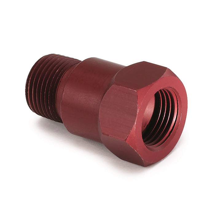 AutoMeter 2272 FITTING; ADAPTER; 3/8in. NPT MALE; ALUMINUM; RED; FOR MECH. TEMP. GAUGE - Truck Part Superstore