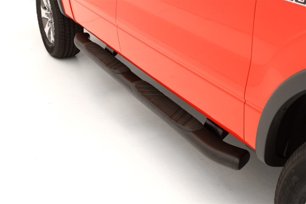 Lund 22758737 5 Inch Oval Bent Nerf Bar; Incl. Brackets; Black; 87 in.; - Truck Part Superstore