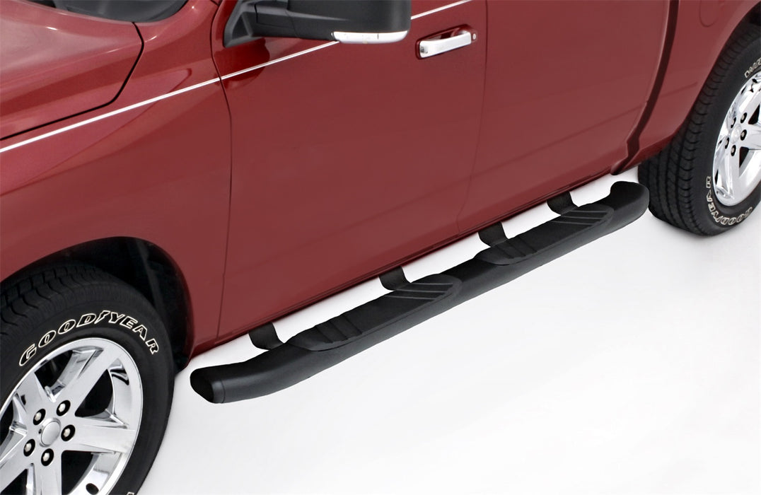 Lund 22758768 5 Inch Oval Bent Nerf Bar; Incl. Brackets; Black; - Truck Part Superstore