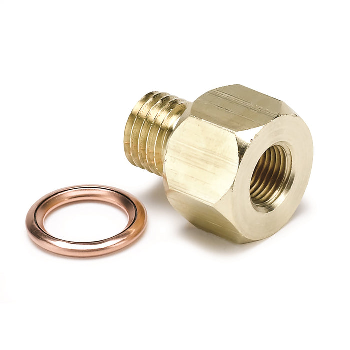 AutoMeter 2277 FITTING; ADAPTER; METRIC; M12X1.5 MALE TO 1/8in. NPTF FEMALE; BRASS - Truck Part Superstore
