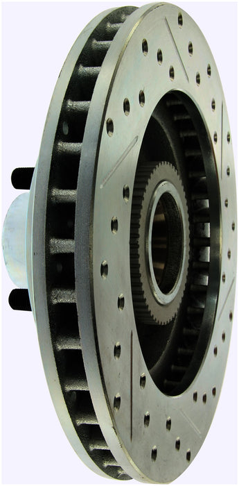 StopTech 227.66025R StopTech Select Sport Drilled and Slotted Brake Rotor; Front Right - Truck Part Superstore