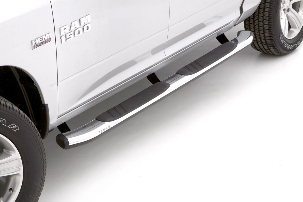 Lund 22858783 5 Inch Oval Bent Nerf Bar; Incl. Brackets; 87 in.; Chrome; - Truck Part Superstore
