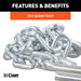 CURT 80030 48in. Safety Chain with 2 S-Hooks (5;000 lbs; Clear Zinc) - Truck Part Superstore
