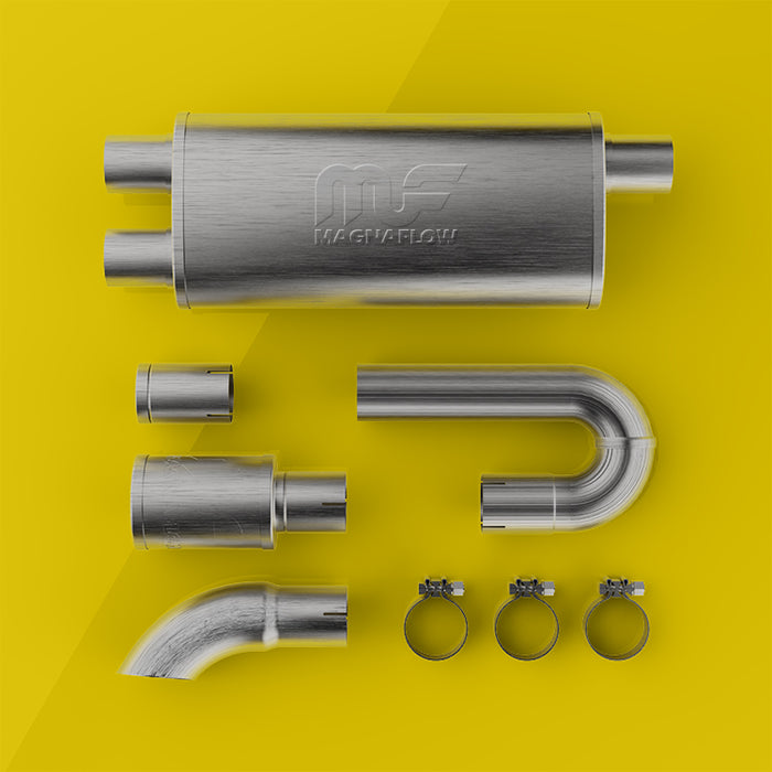 MagnaFlow Exhaust Products 14006 Universal xMOD Performance Muffler-2.5/2.5 - Truck Part Superstore