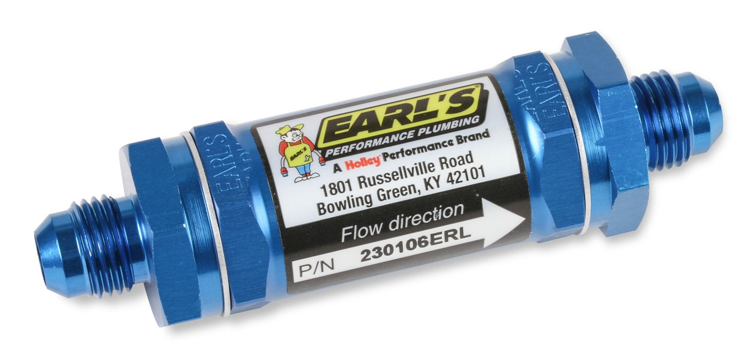 Earl's Performance 230104ERL Aluminum In-Line Fuel Filter - Truck Part Superstore