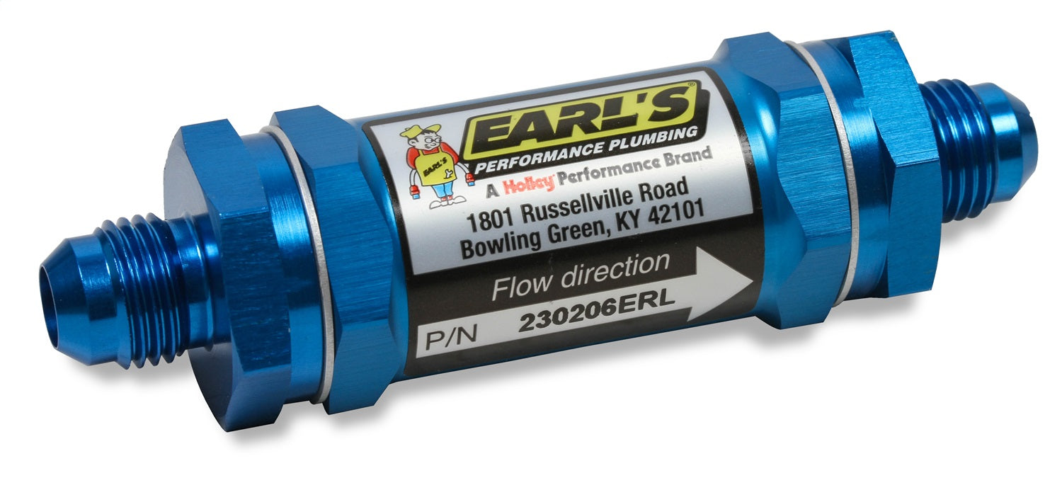 Earl's Performance 230204ERL Aluminum In-Line Fuel Filter - Truck Part Superstore