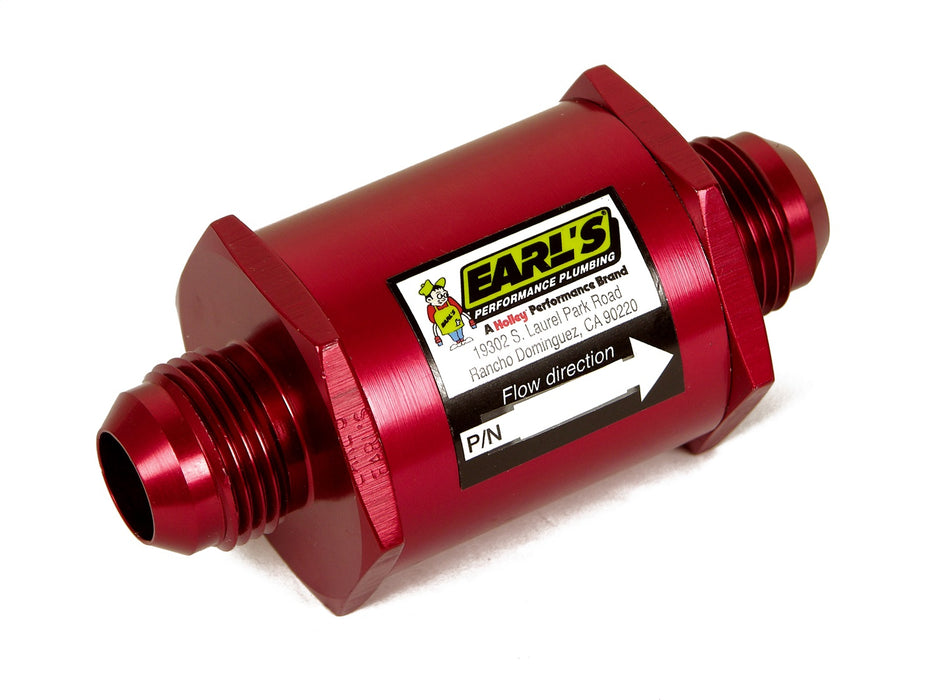 Earl's Performance 230212ERL Aluminum In-Line Fuel Filter - Truck Part Superstore
