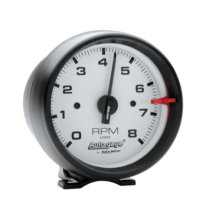 AutoMeter 2303 GAUGE; TACH; 3 3/4in.; 8K RPM; PEDESTAL; WHT DIAL BLK CASE; AUTOGAGE - Truck Part Superstore