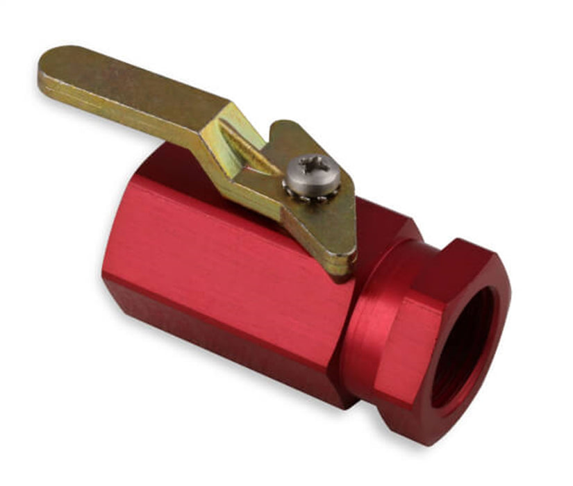 Earl's Performance 230500ERL Shut-Off Valve; 3/8 in. NPT Inlet; 3/8 in. NPT Outlet; Aluminized; Red; - Truck Part Superstore