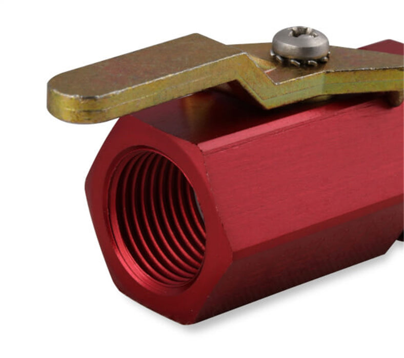 Earl's Performance 230500ERL Shut-Off Valve; 3/8 in. NPT Inlet; 3/8 in. NPT Outlet; Aluminized; Red; - Truck Part Superstore