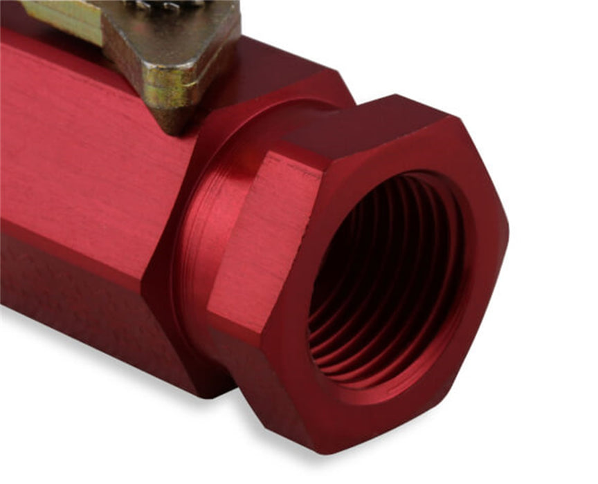 Earl's Performance 230500ERL Shut-Off Valve; 3/8 in. NPT Inlet; 3/8 in. NPT Outlet; Aluminized; Red; - Truck Part Superstore