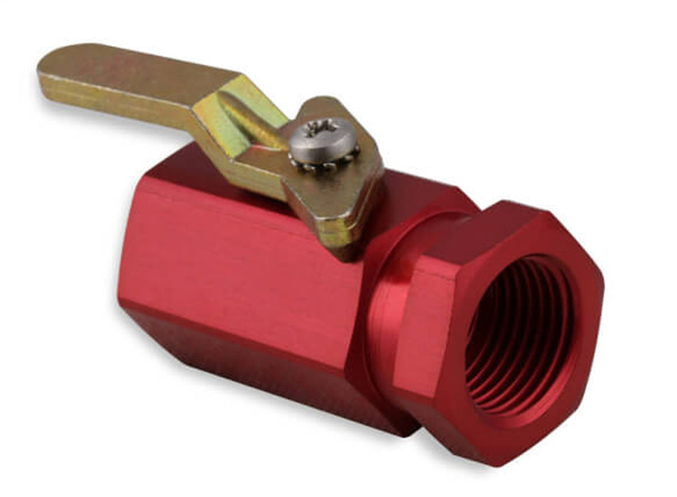 Earl's Performance 230500ERL Shut-Off Valve; 3/8 in. NPT Inlet; 3/8 in. NPT Outlet; Aluminized; Red; - Truck Part Superstore