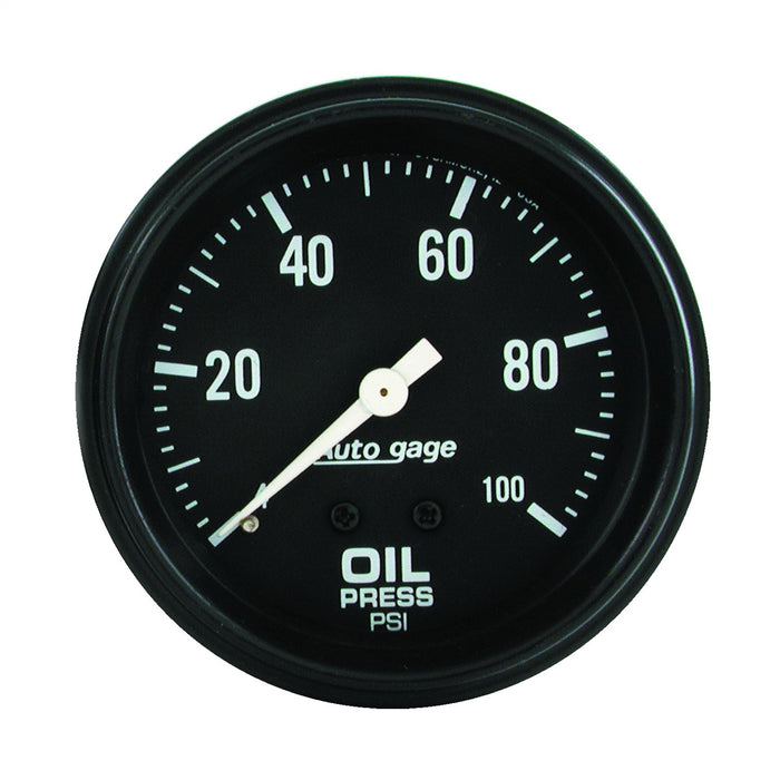 AutoMeter 2312 GAUGE; OIL PRESSURE; 2 5/8in. 0-100PSI; MECHANICAL; BLACK; AUTOGAGE - Truck Part Superstore