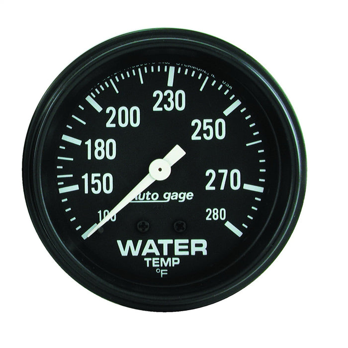 AutoMeter 2313 GAUGE; WATER TEMPERATURE; 2 5/8in. 100-280deg.F; MECHANICAL; BLACK; AUTOGAGE - Truck Part Superstore