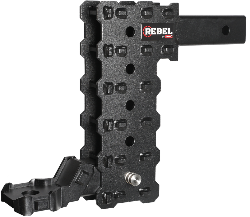 GEN-Y Hitch GH-13055X PHANTOM-X 2" Hollow Shank 9.5" Drop .7K TW 7K Hitch & Platinum Ball Mount - Truck Part Superstore