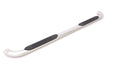 Lund 23266412 4 Inch Oval Bent Nerf Bar; Incl. Brackets; Stainless Steel; - Truck Part Superstore