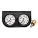 AutoMeter 2326 GAUGE CONSOLE; OILP/WTMP; 2in.; 100PSI/280deg.F; WHT DIAL; BLK BZL; AUTOGAGE - Truck Part Superstore