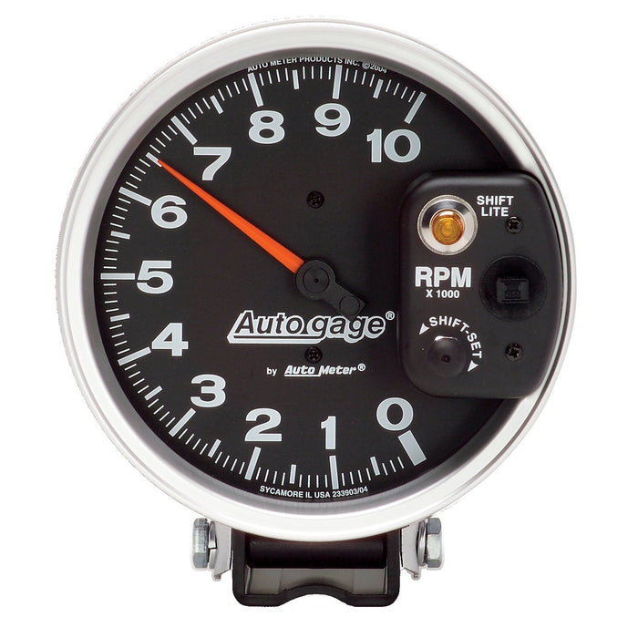 AutoMeter 233903 GAUGE; TACHOMETER; 5in.; 10K RPM; PEDESTAL W/INT. SHIFT LIGHT; BLACK; AUTO GAGE - Truck Part Superstore