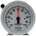 AutoMeter 233909 GAUGE; TACH; 3 3/4in.; 10K RPM; PEDESTAL W/EXT SHIFT LIGHT; SLVR DIAL BLK CASE; - Truck Part Superstore