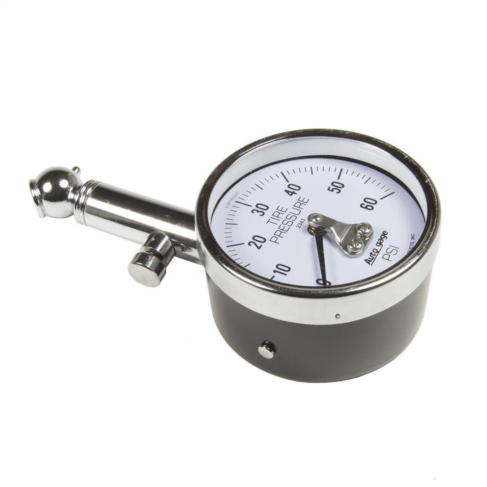 AutoMeter 2343 GAUGE; TIRE PRESSURE; ANALOG; 60PSI; WHITE DIAL; W/PEAK HOLD; AUTOGAGE - Truck Part Superstore