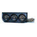 AutoMeter 2347 GAUGE CONSOLE; OILP/WTMP/AMP; 2in.; 100PSI/280deg.F/60A; BLK DIAL; BLK BZL; AG - Truck Part Superstore