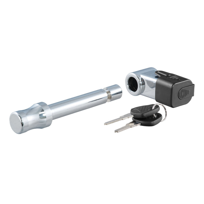 CURT 23510 5/8in. Hitch Lock (2in. Receiver; Right-Angle; Chrome) - Truck Part Superstore