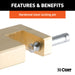 CURT 23546 Coupler Lock (1/4in. Pin; 3/4in. Latch Span; Padlock; Solid Brass) - Truck Part Superstore