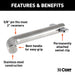 CURT 23582 5/8in. Swivel Hitch Pin (2in. Receiver; Stainless; Packaged) - Truck Part Superstore