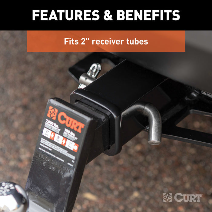 CURT 23582 5/8in. Swivel Hitch Pin (2in. Receiver; Stainless; Packaged) - Truck Part Superstore