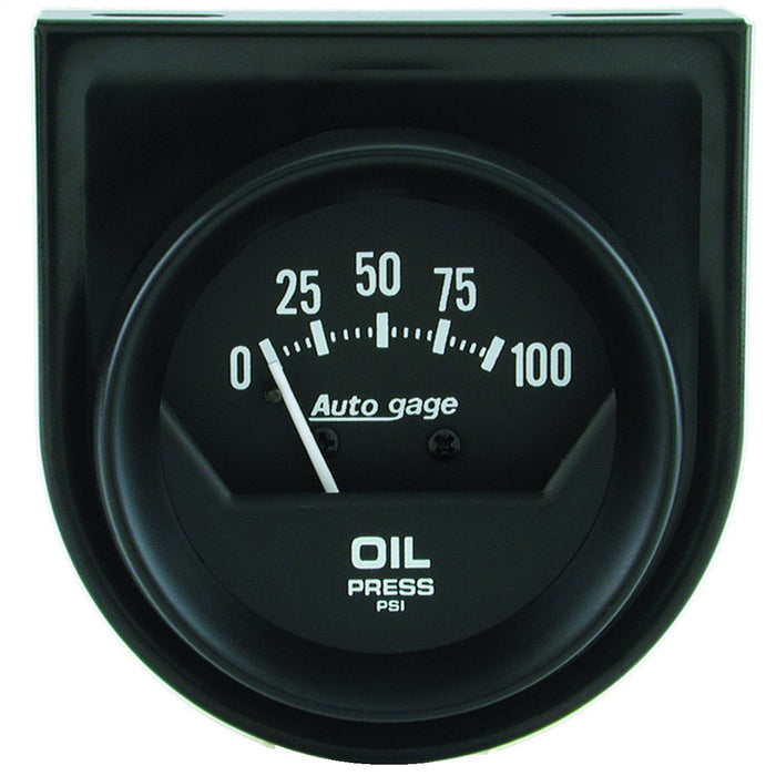 AutoMeter 2360 GAUGE CONSOLE; OIL PRESS; 2in.; 100PSI; MECH; SHORT SWEEP; BLACK; AUTOGAGE - Truck Part Superstore