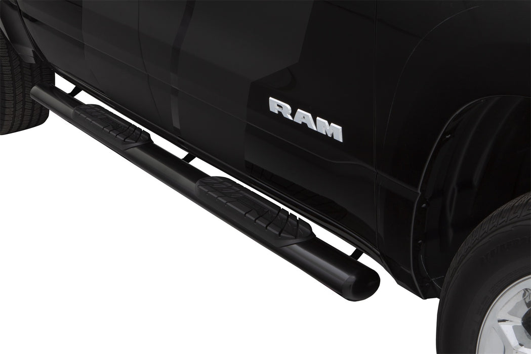 Lund 23684781 4 Inch Oval Straight Nerf Bar; Incl. Brackets; Black; - Truck Part Superstore