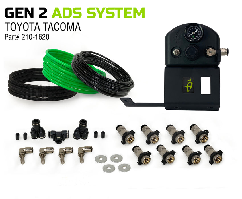 Up Down Air 237-1620 Tacoma Tire Inflator System 4 Tire For 16-20 Toyota Tacoma W/Engine Bay Mount With Box, Fittings, Hoses and Storage Bag Black UP Down Air - Truck Part Superstore