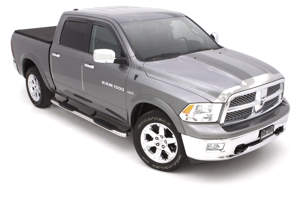 Lund 23785007 5 Inch Oval Curved Nerf Bar; Incl. Brackets; Stainless Steel; - Truck Part Superstore
