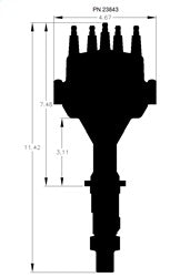 MSD 23843 Pro-Billet EFI Dual Sync Distributor - Truck Part Superstore