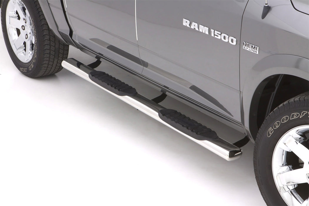 Lund 23984003 5 Inch Oval Straight Nerf Bar; Incl. Brackets; Stainless Steel; - Truck Part Superstore