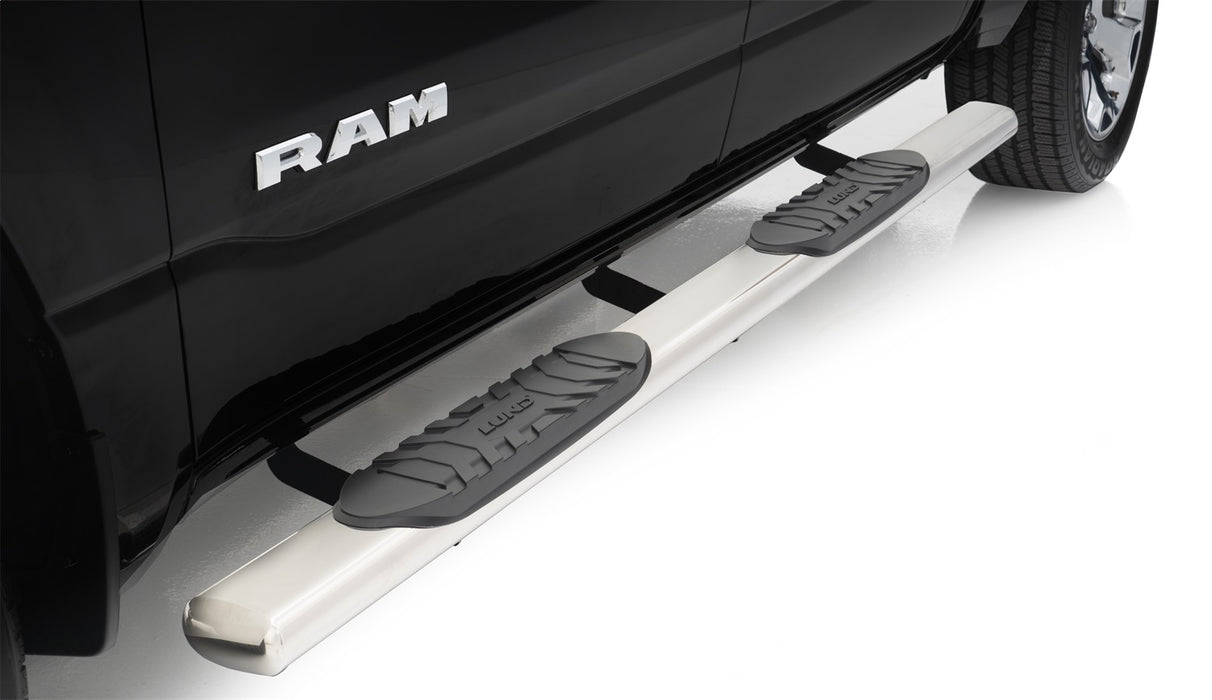 Lund 23993007 5 Inch Oval Straight Nerf Bar; Incl. Brackets; Stainless Steel; - Truck Part Superstore