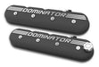 Holley 241-120 Dominator Valve Cover; Aluminum; Tall; Satin Black Finish w/Machined Graphics; - Truck Part Superstore