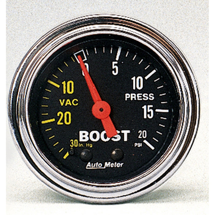 AutoMeter 2401 GAUGE; VAC/BOOST; 2 1/16in.; 30INHG-20PSI; MECHANICAL; TRADITIONAL CHROME - Truck Part Superstore