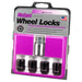 McGard 24025 Black Cone Seat Wheel Lock Set (1/2-20 Thread Size) - Set of 4 Locks and 1 Key - Truck Part Superstore