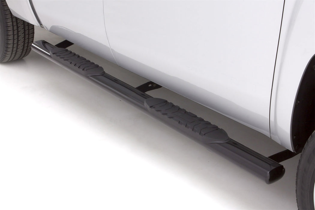 Lund 24075006 5 Inch Oval Straight Nerf Bar; Incl. Brackets; Black; - Truck Part Superstore