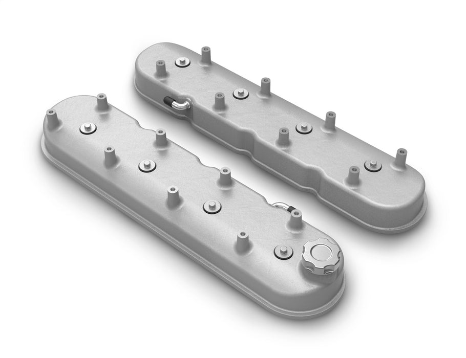 Holley 241-110 LS Valve Cover; Tall; Natural Finish; - Truck Part Superstore