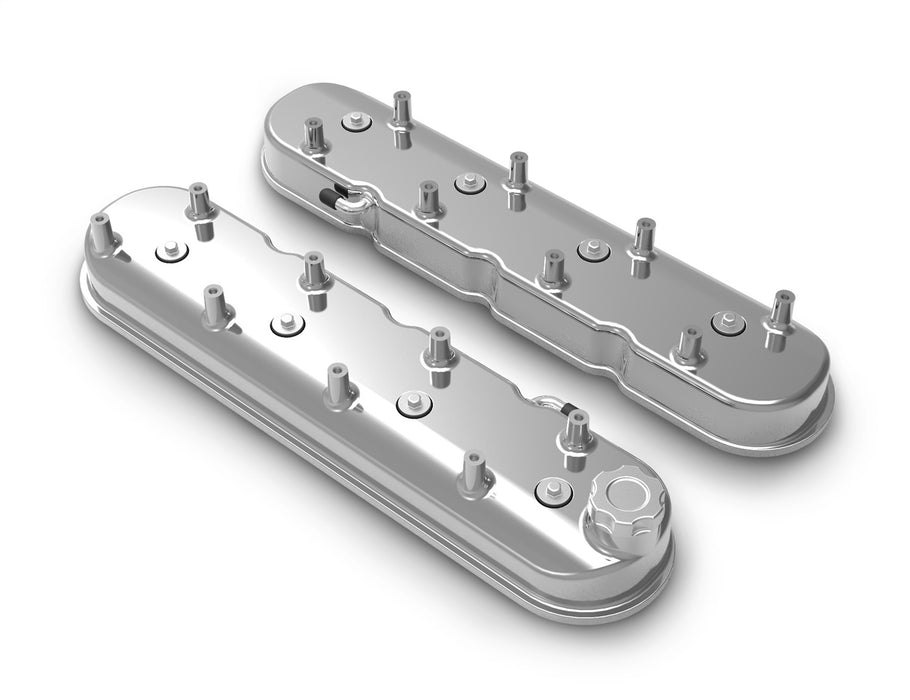 Holley 241-111 LS Valve Cover; Tall; Polished Finish; - Truck Part Superstore