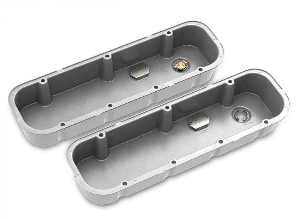 Holley 241-150 M/T Retro Aluminum Valve Covers - Truck Part Superstore