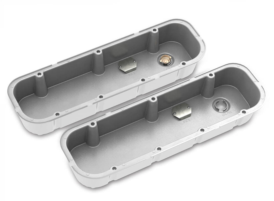 Holley 241-151 M/T Retro Aluminum Valve Covers - Truck Part Superstore