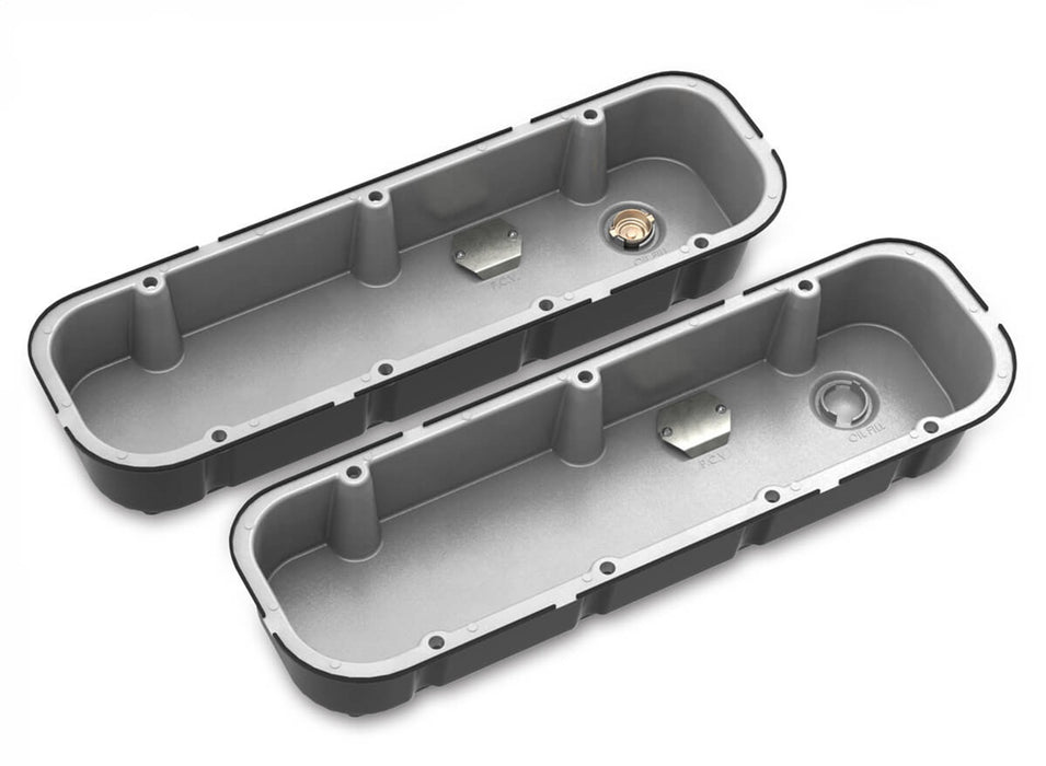 Holley 241-152 M/T Retro Aluminum Valve Covers - Truck Part Superstore