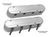 Holley 241-175 LS Valve Cover; 2 pc.; Chevrolet Logo; Natural Cast Finish; - Truck Part Superstore