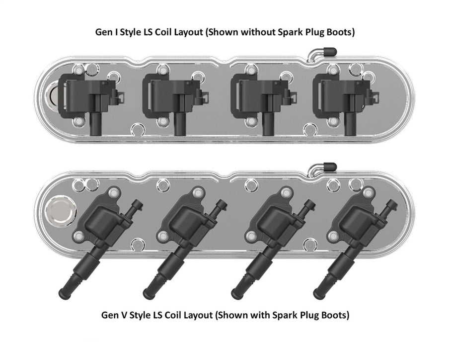 Holley 241-176 LS Valve Cover; 2 pc.; Chevrolet Logo; Polished Finish; - Truck Part Superstore