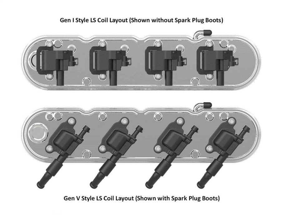 Holley 241-176 LS Valve Cover; 2 pc.; Chevrolet Logo; Polished Finish; - Truck Part Superstore