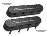 Holley 241-177 LS Valve Cover; 2 pc.; Chevrolet Logo; Satin Black Finish; - Truck Part Superstore