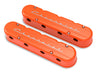Holley 241-178 LS Valve Cover; 2 pc.; Chevrolet Logo; Factory Orange Finish; - Truck Part Superstore